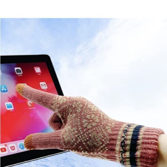 Winter Knit Scarf Beanie and Gloves set - Picture 5 of 6